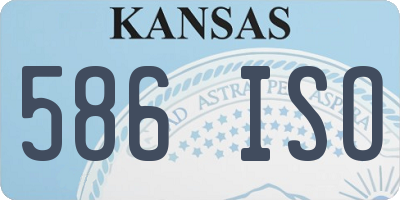 KS license plate 586ISO