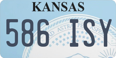 KS license plate 586ISY