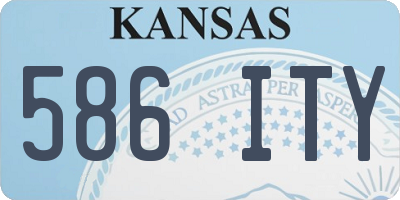 KS license plate 586ITY