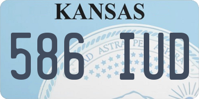 KS license plate 586IUD