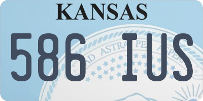 KS license plate 586IUS
