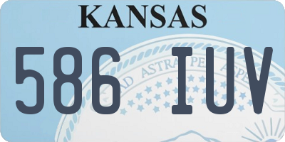 KS license plate 586IUV