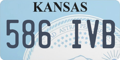 KS license plate 586IVB