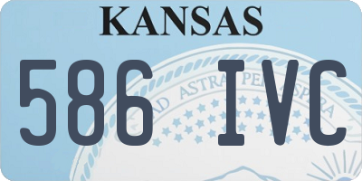 KS license plate 586IVC