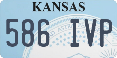 KS license plate 586IVP