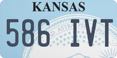 KS license plate 586IVT