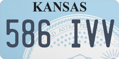 KS license plate 586IVV