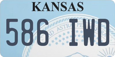 KS license plate 586IWD