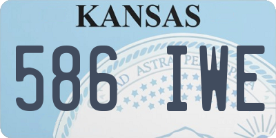 KS license plate 586IWE