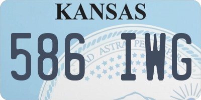 KS license plate 586IWG