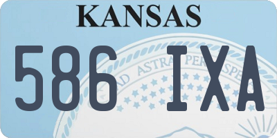 KS license plate 586IXA
