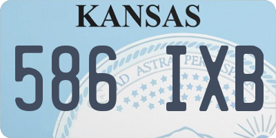 KS license plate 586IXB