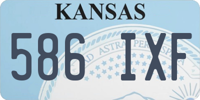 KS license plate 586IXF