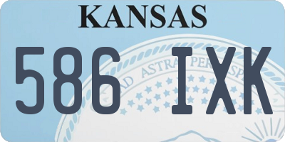 KS license plate 586IXK