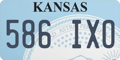 KS license plate 586IXO