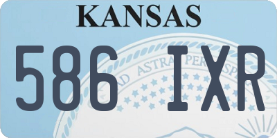 KS license plate 586IXR