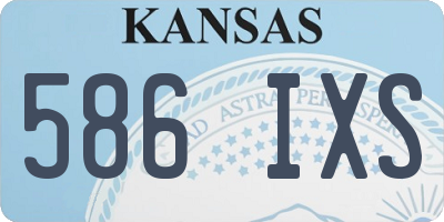KS license plate 586IXS