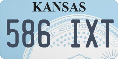 KS license plate 586IXT