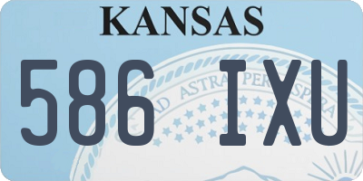 KS license plate 586IXU