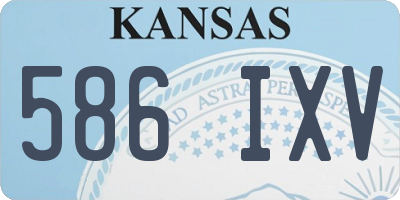 KS license plate 586IXV