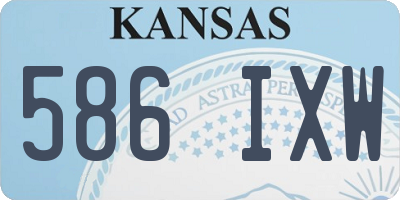 KS license plate 586IXW