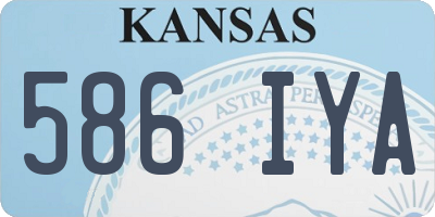 KS license plate 586IYA