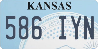KS license plate 586IYN