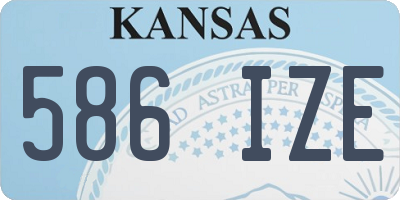 KS license plate 586IZE