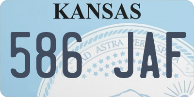 KS license plate 586JAF