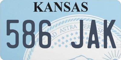 KS license plate 586JAK