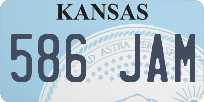 KS license plate 586JAM