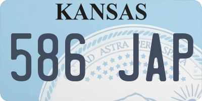 KS license plate 586JAP
