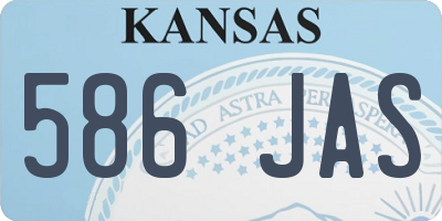 KS license plate 586JAS