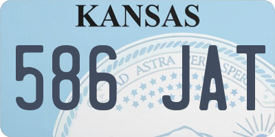 KS license plate 586JAT