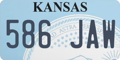 KS license plate 586JAW