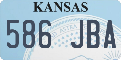 KS license plate 586JBA