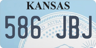 KS license plate 586JBJ