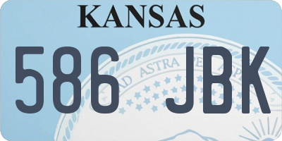 KS license plate 586JBK
