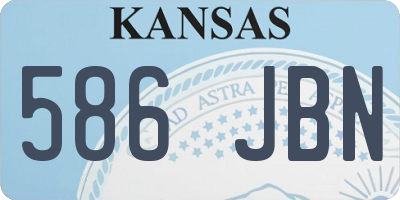 KS license plate 586JBN