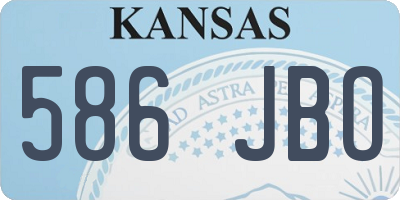 KS license plate 586JBO