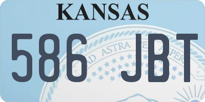 KS license plate 586JBT