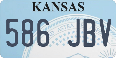 KS license plate 586JBV