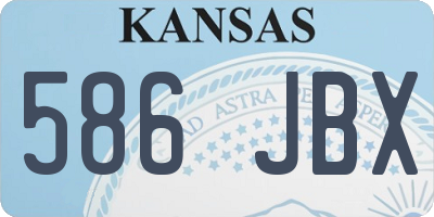 KS license plate 586JBX