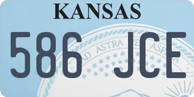 KS license plate 586JCE