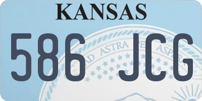 KS license plate 586JCG