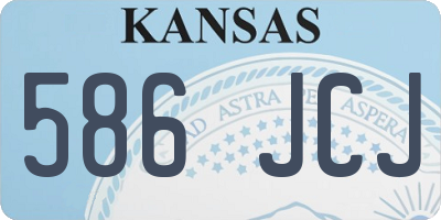 KS license plate 586JCJ