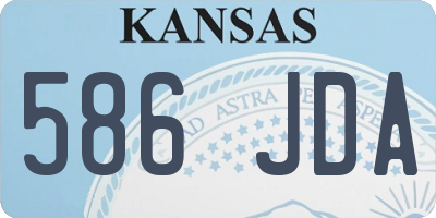 KS license plate 586JDA