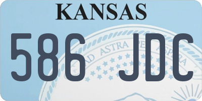 KS license plate 586JDC