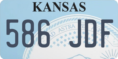 KS license plate 586JDF