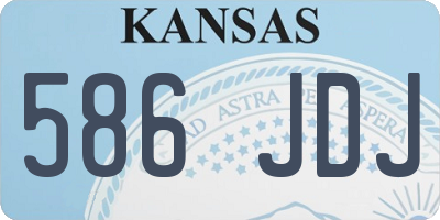 KS license plate 586JDJ